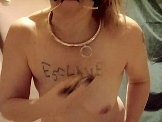 french slave maid bound outdoor masturbates with clamps