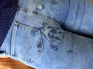 Pulled Up Jeans After Fuck for Huge Cumshots Splattering My Big Ass?