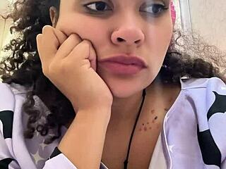 gassy bbw brunette farts huge on toilet lactose milk trouble homemade