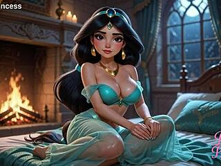 Petite Princess Jasmine Twerks Squirting Cum Orgasms In Palace!
