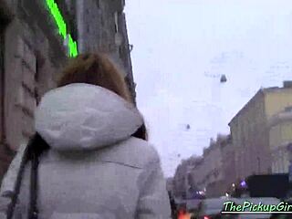 Russian Slut Picked Up Fucked Hard Rides Cock