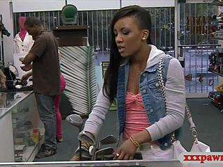 ebony babe, ready for pawn keeper's pounding cock ride?