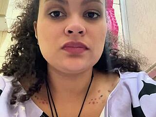 gassy bbw brunette farts huge on toilet lactose milk trouble homemade