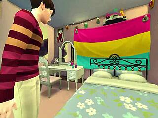 College sims 4 machinima crams pregnant femdom creampie roleplay