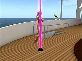 Polish model Kassie dances lap dance with cameltoe deepthroat in nightclub.