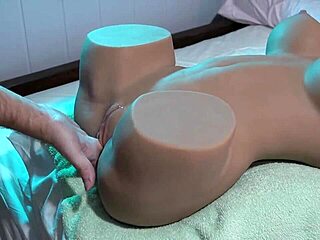 POV Clothed Fuck Penetrates Realistic Sex Doll's Curvy Underwear Holes