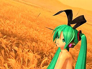 Hatsune Miku's full nude bunny costume mod got me hardd!