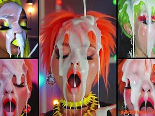 Redhead Facials Creampie Colorful Cum Chaos