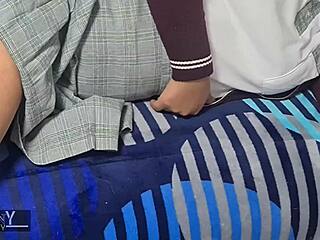 blindfolded teen spreads for best friend's boyfriend in bedroom doggystyle?