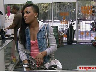 ebony babe, ready for pawn keeper's pounding cock ride?