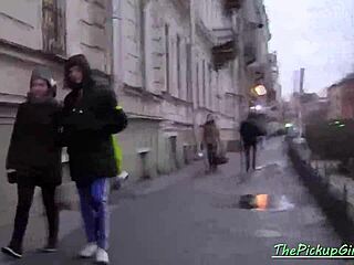 Russian Slut Picked Up Fucked Hard Rides Cock