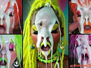 Redhead Facials Creampie Colorful Cum Chaos