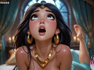 Petite Princess Jasmine Twerks Squirting Cum Orgasms In Palace!