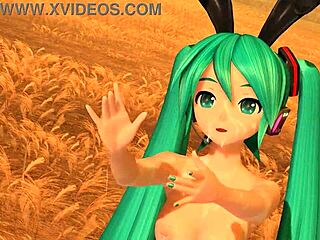 Hatsune Miku's full nude bunny costume mod got me hardd!