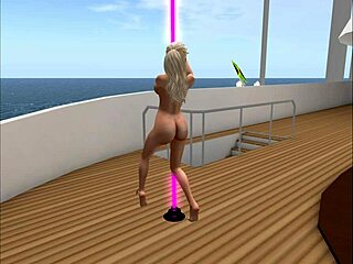 Polish model Kassie dances lap dance with cameltoe deepthroat in nightclub.