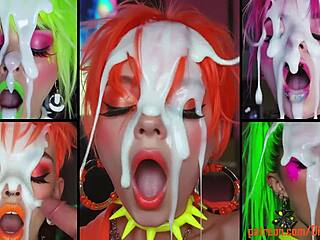 Redhead Facials Creampie Colorful Cum Chaos