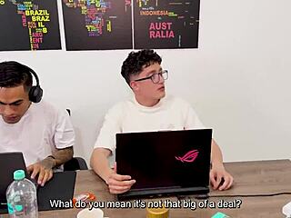 Newly divorced curvy latina milf with big ass rides son's friend doggystyle to cum covered orgasm