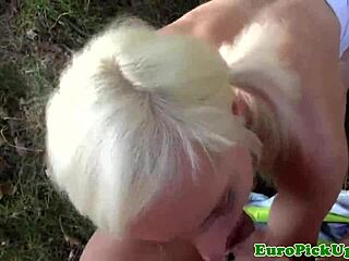 PIERCED EURO SKATER CHICK POUNDED OUTDOORS WITH CUMSHOT BLOWJOB!