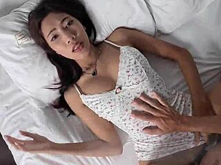 dating this sexy vietnamese babe with small waist felt heavenly as i came on her shaved tits