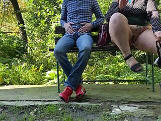 Perverted Curvy Stepmom Exploits Stepson's Weaknesses Outdoor