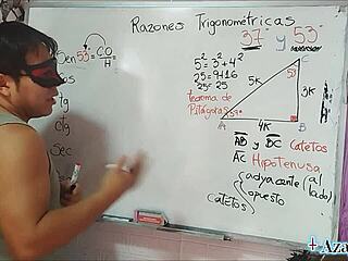 nerdy asian student teacher with brown eyes try bedroom triangle at 53 degrees
