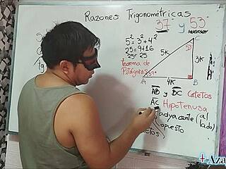 nerdy asian student teacher with brown eyes try bedroom triangle at 53 degrees