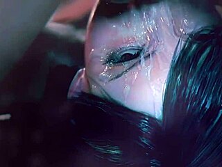 big titted brunette gulps monster cock cumshot overload