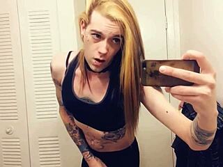 imagine peeling those tight leggings off her horny tranny legs