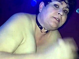 Slutty French maid Marie chained and facefucked in club toilet