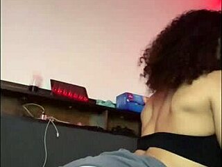 feeling so horny stretching my latina pussy on bed with dildo