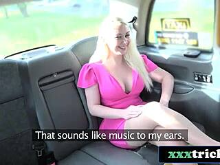 Hot British Pippa Blonde's Fake Tits Bounce Fucking Cab Driver Taxi Hidden Cam!