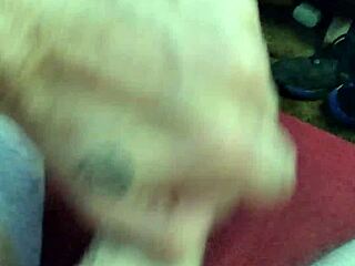 Daddyzdick4u Strokes Tattoo Monster Cock to Huge Cumshot!
