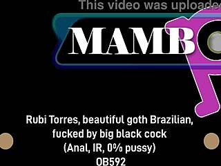 Rubi Torres Goth Brazilian Takes BBC Anal Gaping with Dirty Talk and Ass Shaking