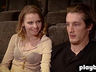 horny russian milf catarina petrov bends for cinema doggystyle big cock lick