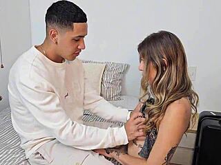 colombian slut molly smith bends for apartment owner's big cock right in front of cuck bf 😈 then both pound her wet pussy!