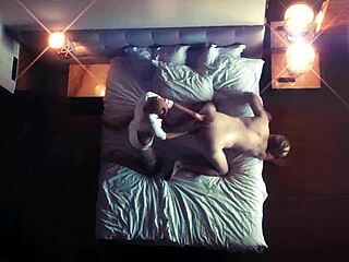 Hidden femdom mistress fists slave in voyeur fantasy