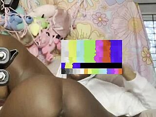 Petite midget takes monster BBC on sofa 🔥🍆