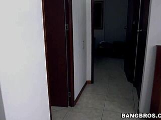 huge latina maid ass and tits bouncing for cash sex
