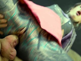 Inked Hippie Gapes Asshole with Massive Solo Dildo Ride!