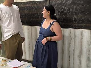 mala randi bends over bed for tailor's deepthroat blowjob doggystyle pussy fuck free dress stitching