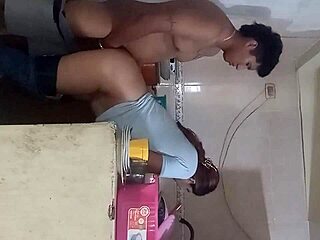 cute latina neighbor squirts huge on cock in kitchen
