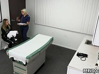 perverted doc jay crew fingers shaves patient kyler quinn pussy then fucks her tight in hospital