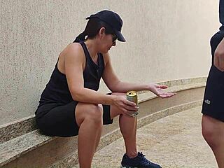 Friend rams cock in tough chick's juicy pussy garage rip