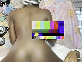 Petite midget takes monster BBC on sofa 🔥🍆