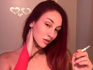 italian milf artemisia smokes in big tits fetish session