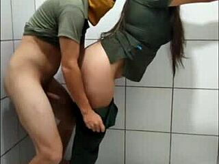 A fan invited me to his bathroom. We showered then fucked rough like crazy roommates.