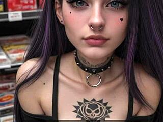 nyxx the nympho waits naked in locker room... ready for big cock pounding!