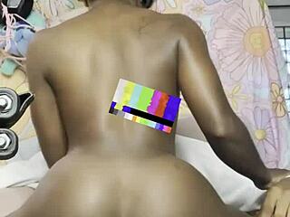 Petite midget takes monster BBC on sofa 🔥🍆