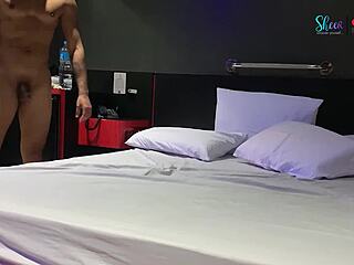 wife rides young stud full hour cuck joins late