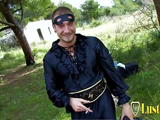 Muscular Stud Rams Blonde Milf's Big Tits Pussy In Woods!